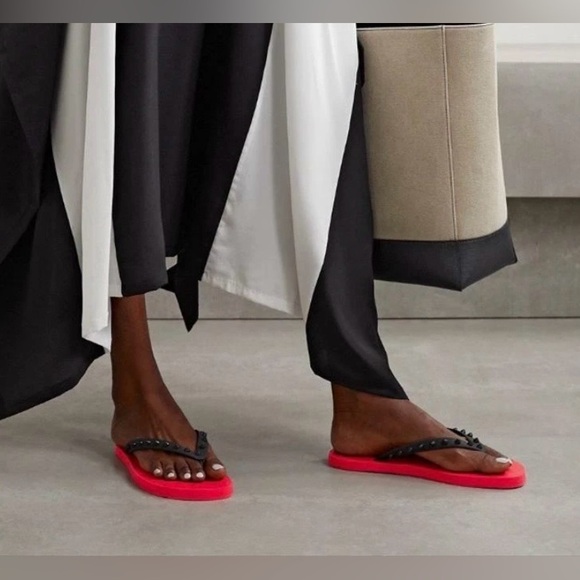 Christian Louboutin Shoes - Christian Louboutin Wmns Loubi Flip 'Red Black'